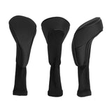 Maxbell 3x Mesh Golf Wood Head Cover Headcover Protector Sleeve Accessories Black