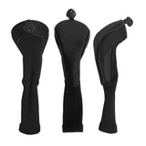 Maxbell 3x Mesh Golf Wood Head Cover Headcover Protector Sleeve Accessories Black