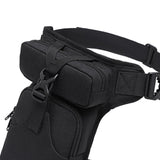 Maxbell Waist Leg Pouch Bag for Hiking Climbing Casual Daypack Stylish Black