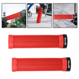 Maxbell Bicycle Handlebar Grips Shock Absorbing 22mm Bike Lockable Handle Grip Red