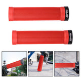 Maxbell Bicycle Handlebar Grips Shock Absorbing 22mm Bike Lockable Handle Grip Red