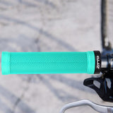 Maxbell Bicycle Handlebar Grips Shock Absorbing 22mm Bike Lockable Handle Grip Blue