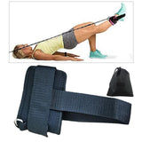 Maxbell Ankle Straps Padded Gym Training metal ring for Legs Fitness ABS Glutes Workout Black