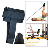 Maxbell Ankle Straps Padded Gym Training metal ring for Legs Fitness ABS Glutes Workout Black