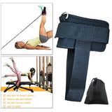 Maxbell Ankle Straps Padded Gym Training metal ring for Legs Fitness ABS Glutes Workout Black