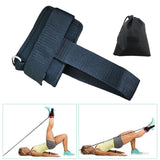 Maxbell Ankle Straps Padded Gym Training metal ring for Legs Fitness ABS Glutes Workout Black