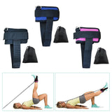 Maxbell Ankle Straps Padded Gym Training metal ring for Legs Fitness ABS Glutes Workout Black