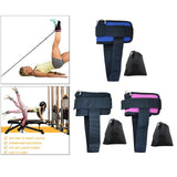 Maxbell Ankle Straps Padded Gym Training metal ring for Legs Fitness ABS Glutes Workout Black