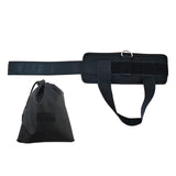 Maxbell Ankle Straps Padded Gym Training metal ring for Legs Fitness ABS Glutes Workout Black