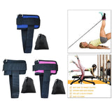 Maxbell Ankle Straps Padded Gym Training metal ring for Legs Fitness ABS Glutes Workout Black