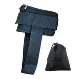 Maxbell Ankle Straps Padded Gym Training metal ring for Legs Fitness ABS Glutes Workout Black
