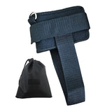 Maxbell Ankle Straps Padded Gym Training metal ring for Legs Fitness ABS Glutes Workout Black