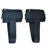 Maxbell Ankle Straps Padded Gym Training metal ring for Legs Fitness ABS Glutes Workout Black