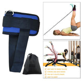 Maxbell Ankle Straps Padded Gym Training metal ring for Legs Fitness ABS Glutes Workout Blue