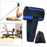 Maxbell Ankle Straps Padded Gym Training metal ring for Legs Fitness ABS Glutes Workout Blue