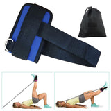 Maxbell Ankle Straps Padded Gym Training metal ring for Legs Fitness ABS Glutes Workout Blue