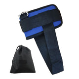 Maxbell Ankle Straps Padded Gym Training metal ring for Legs Fitness ABS Glutes Workout Blue