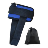 Maxbell Ankle Straps Padded Gym Training metal ring for Legs Fitness ABS Glutes Workout Blue