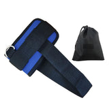 Maxbell Ankle Straps Padded Gym Training metal ring for Legs Fitness ABS Glutes Workout Blue
