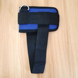Maxbell Ankle Straps Padded Gym Training metal ring for Legs Fitness ABS Glutes Workout Blue