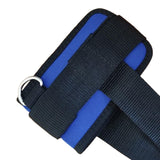 Maxbell Ankle Straps Padded Gym Training metal ring for Legs Fitness ABS Glutes Workout Blue