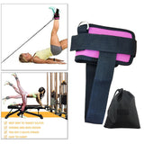 Maxbell Ankle Straps Padded Gym Training metal ring for Legs Fitness ABS Glutes Workout Pink