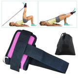 Maxbell Ankle Straps Padded Gym Training metal ring for Legs Fitness ABS Glutes Workout Pink