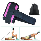 Maxbell Ankle Straps Padded Gym Training metal ring for Legs Fitness ABS Glutes Workout Pink