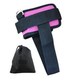 Maxbell Ankle Straps Padded Gym Training metal ring for Legs Fitness ABS Glutes Workout Pink