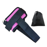 Maxbell Ankle Straps Padded Gym Training metal ring for Legs Fitness ABS Glutes Workout Pink