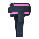 Maxbell Ankle Straps Padded Gym Training metal ring for Legs Fitness ABS Glutes Workout Pink