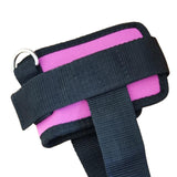 Maxbell Ankle Straps Padded Gym Training metal ring for Legs Fitness ABS Glutes Workout Pink