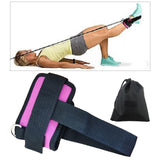Maxbell Ankle Straps Padded Gym Training metal ring for Legs Fitness ABS Glutes Workout Pink