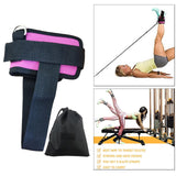 Maxbell Ankle Straps Padded Gym Training metal ring for Legs Fitness ABS Glutes Workout Pink