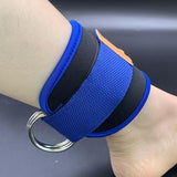 Maxbell Ankle Straps Cable Machine Attachment Adjustable for Legs Extensions Blue