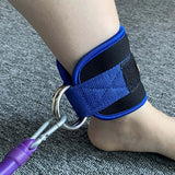 Maxbell Ankle Straps Cable Machine Attachment Adjustable for Legs Extensions Blue
