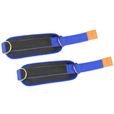 Maxbell Ankle Straps Cable Machine Attachment Adjustable for Legs Extensions Blue