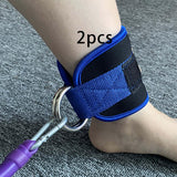 Maxbell Ankle Straps Cable Machine Attachment Adjustable for Legs Extensions Blue