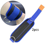 Maxbell Ankle Straps Cable Machine Attachment Adjustable for Legs Extensions Blue