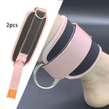 Maxbell Ankle Straps Cable Machine Attachment Adjustable for Legs Extensions Pink