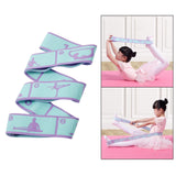 Maxbell Resistance Band Webbing Yoga Auxiliary Stretching Belt for Adults Workout Blue