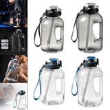 Maxbell Water Bottle with Straw Time Marker Sports Water Jug Workout Yoga Black 1.6L