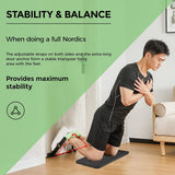 Maxbell Sit up Assistant Kit Exercise Curl Ab Leg with Foldable Pad Padded Ankle Bar