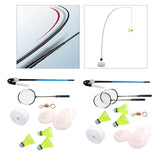 Maxbell Single Badminton Trainer Device Simulator Elastic swing Beginners 1 Racket + 3 Balls