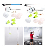 Maxbell Single Badminton Trainer Device Simulator Elastic swing Beginners 1 Racket + 3 Balls
