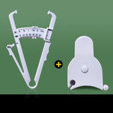 Maxbell 2Pcs Body Fat Caliper and Tape Measure for Body Measurement Tool Gym White