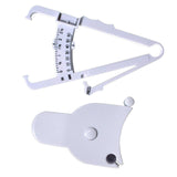 Maxbell 2Pcs Body Fat Caliper and Tape Measure for Body Measurement Tool Gym White