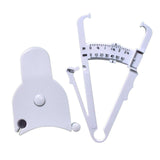 Maxbell 2Pcs Body Fat Caliper and Tape Measure for Body Measurement Tool Gym White