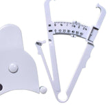 Maxbell 2Pcs Body Fat Caliper and Tape Measure for Body Measurement Tool Gym White