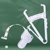 Maxbell 2Pcs Body Fat Caliper and Tape Measure for Body Measurement Tool Gym White